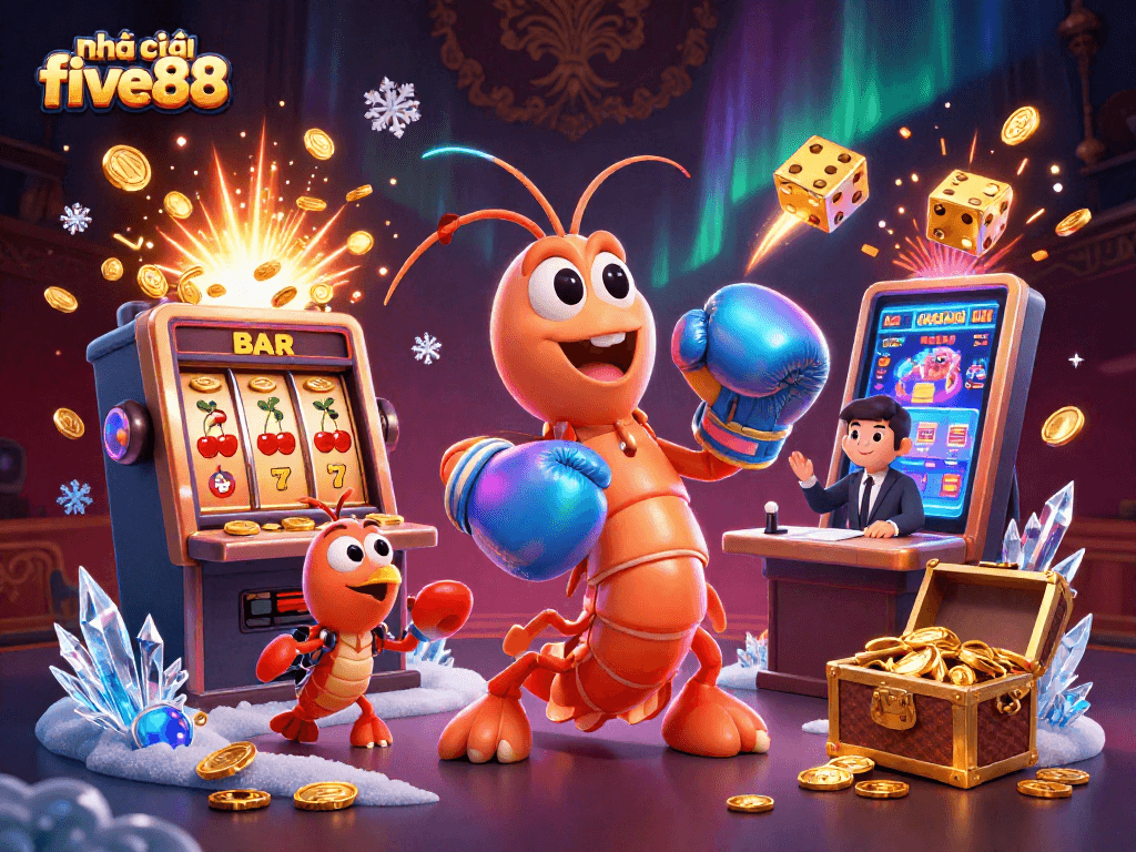 Experience thrilling action at nhà cái five88 with vibrant 3D characters and dynamic casino visuals.