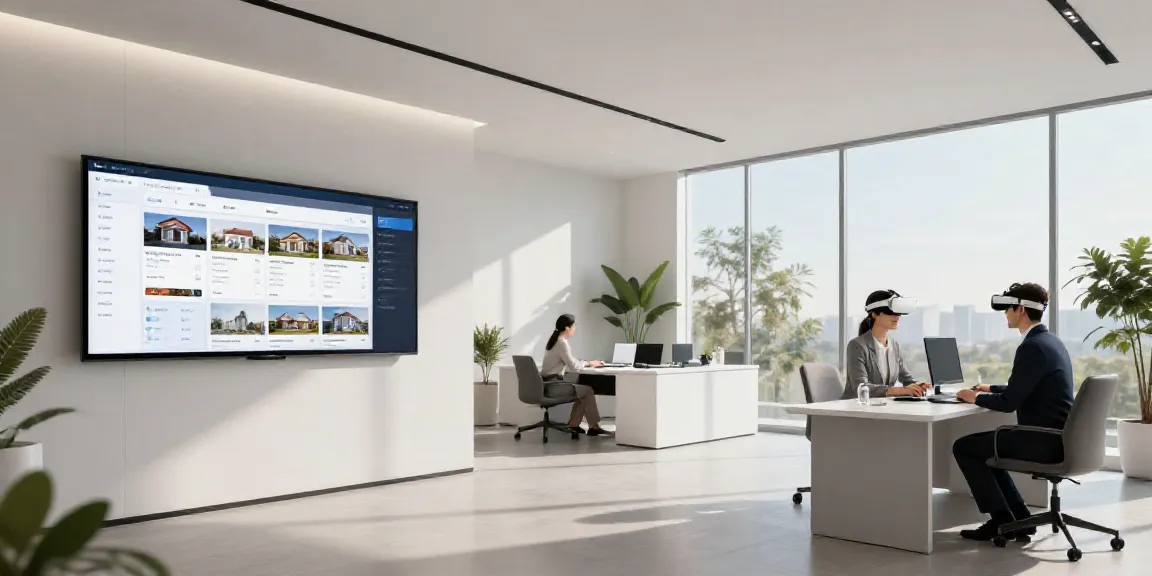 Immobilienmakler Koblenz in modernem Büro mit digitaler Ausstattungen.