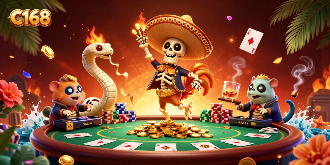 C168 trải nghiệm người chơi casino hấp dẫn với chú gà mariachi và các yếu tố bài bạc