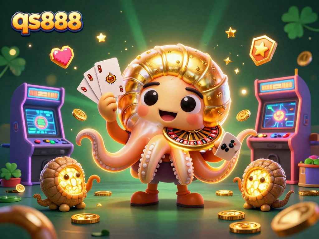 Experience thrilling gameplay with the qs888 nautilus and glowing companions in a lively casino setting.