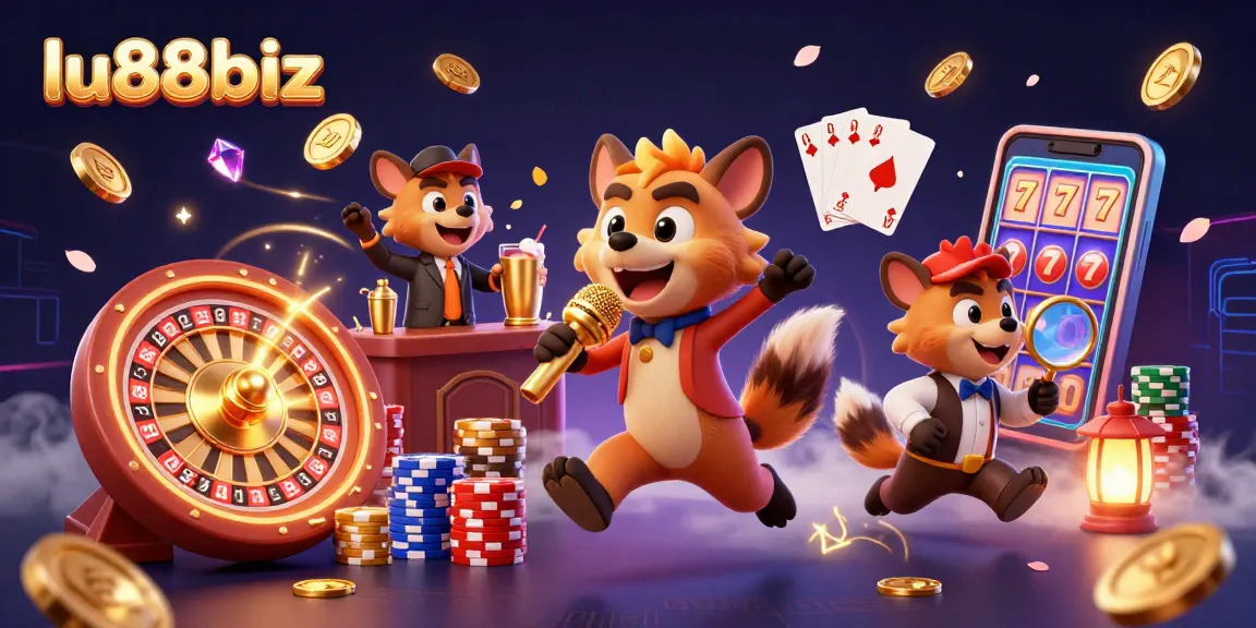 Experience winning moments at lu88biz with hyenas in a vibrant casino scene.
