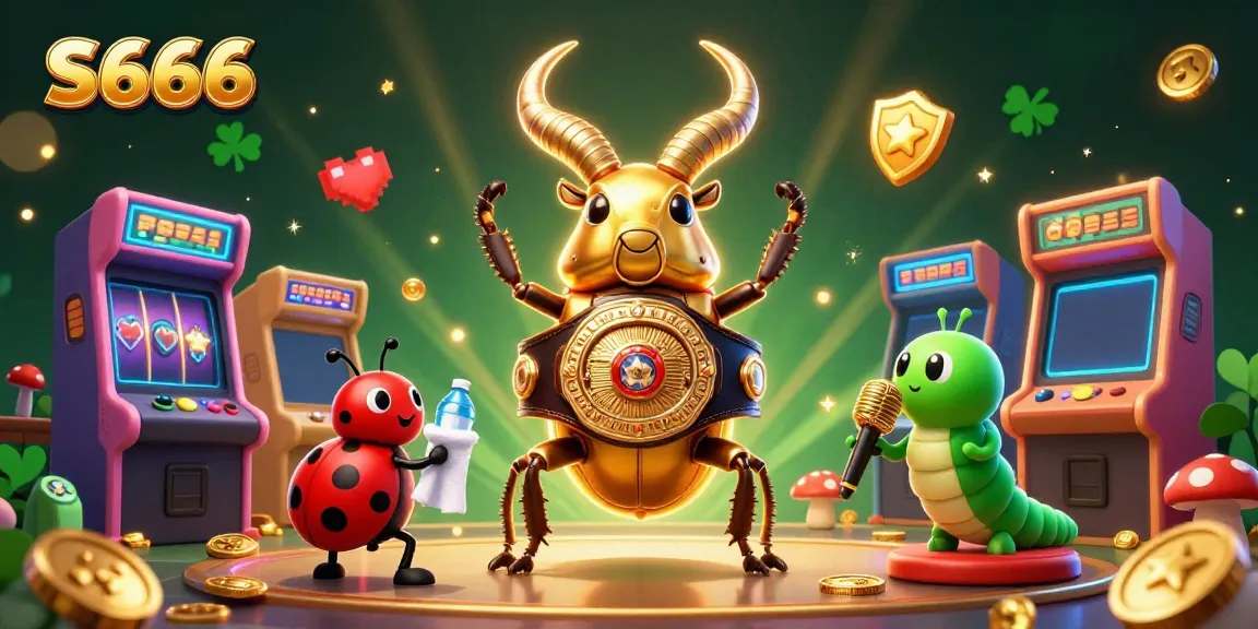 Experience the excitement of S666 with lively characters in a bustling casino scene.