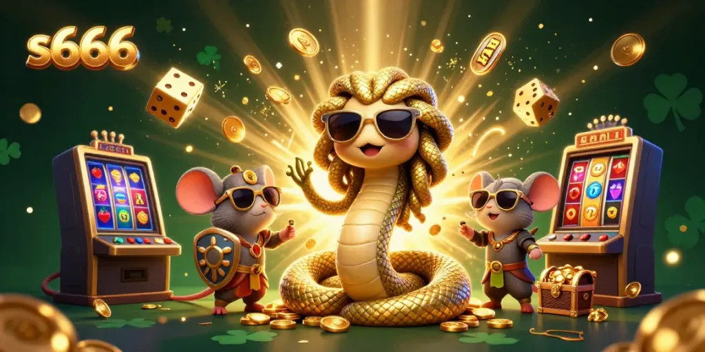 Experience thrilling gameplay with the s666 online casino featuring 3D characters and vibrant casino elements.