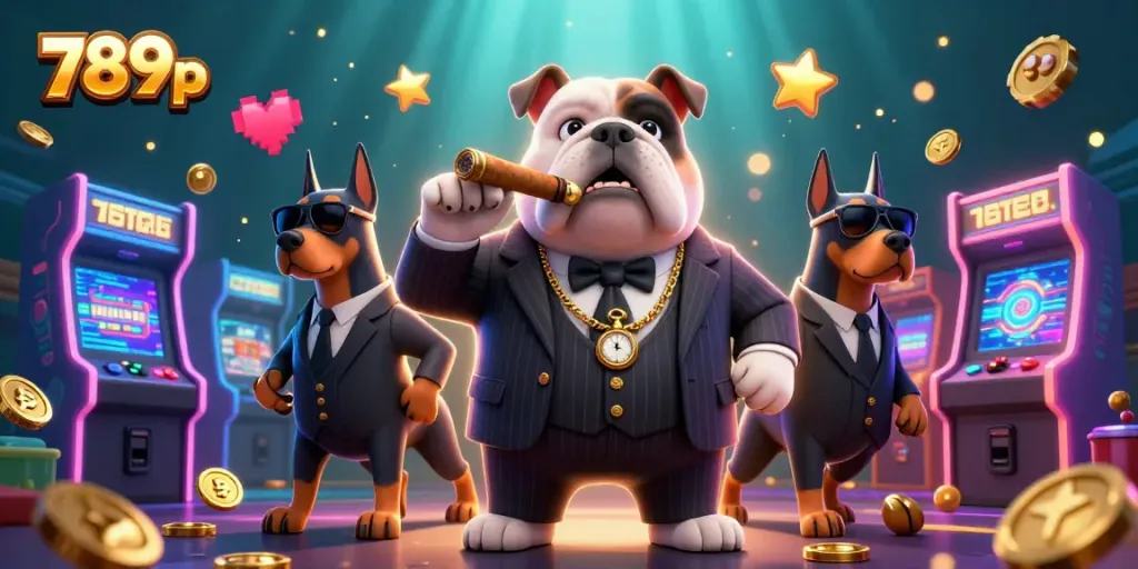 Engage with thrilling 789p casino action featuring a mafia boss and bodyguard dogs.