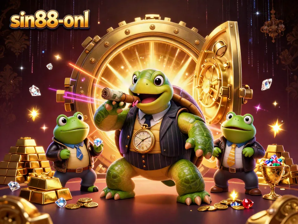 Experience the excitement at sin88-onl with a vibrant casino scene featuring legendary characters and treasures.