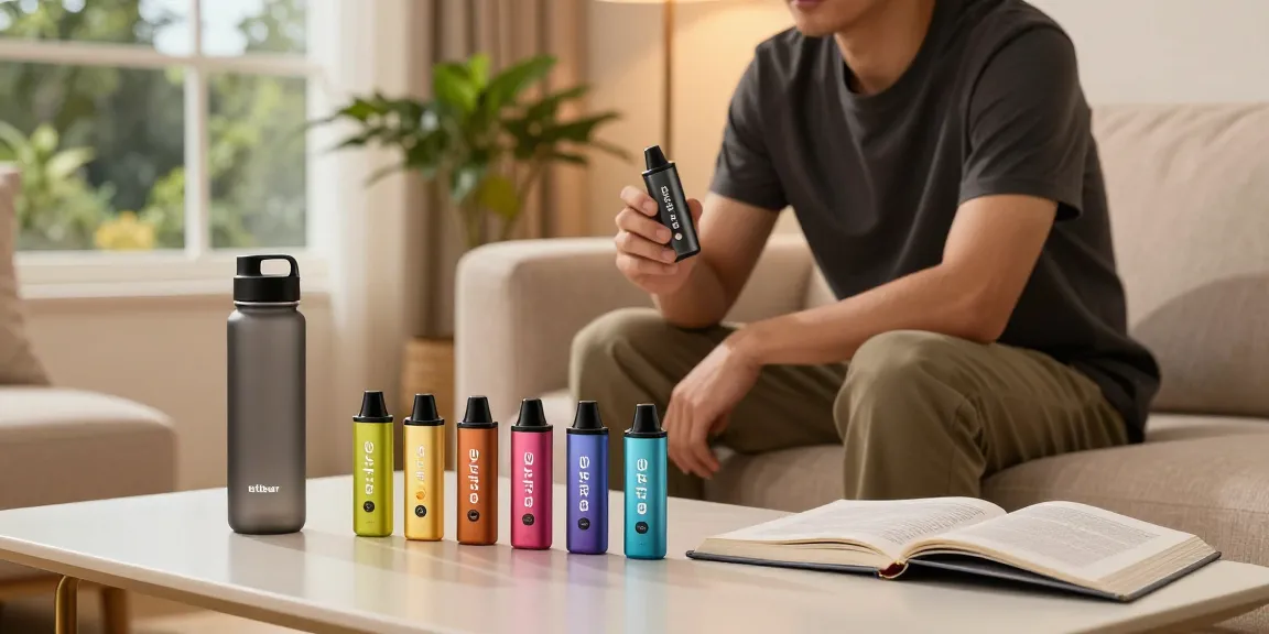 Individual enjoying Elfbar pods in a cozy indoor setting, showcasing flavors and modern vaping lifestyle.