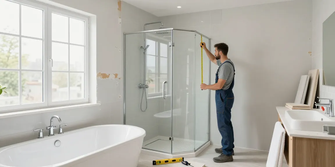 Badumbau Augsburg: Professionelle Badsanierung mit der Umwandlung von Badewanne zu Dusche.