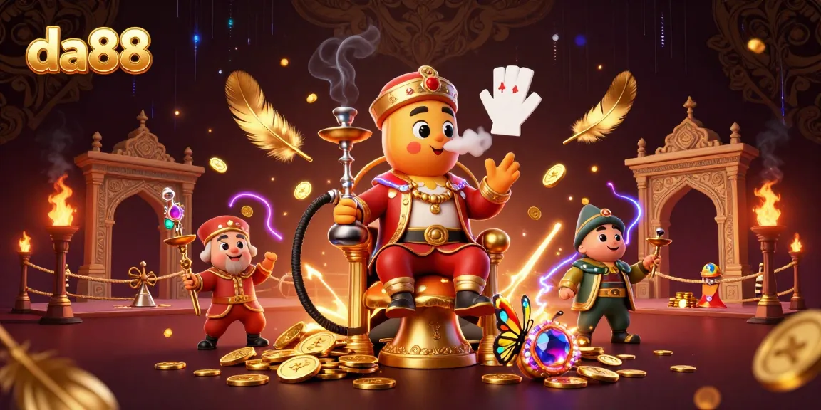 Experience immersive gameplay at da88 with a vibrant 3D casino scene featuring unique characters and action.