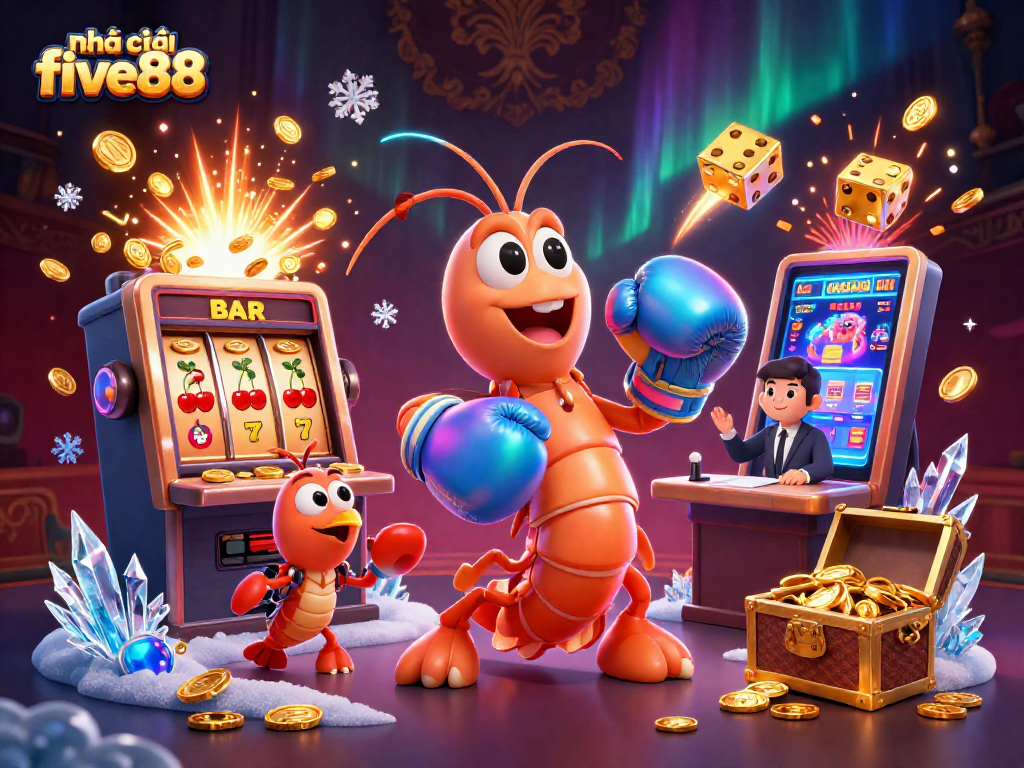 Experience thrilling action at nhà cái five88 with vibrant 3D characters and dynamic casino visuals.