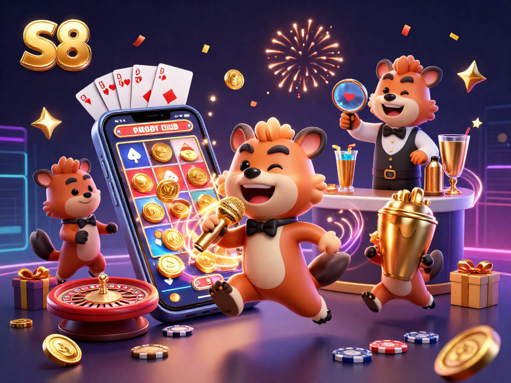 Join the fun at S8 where hyenas blend comedy, casino thrills, and vibrant gaming action!