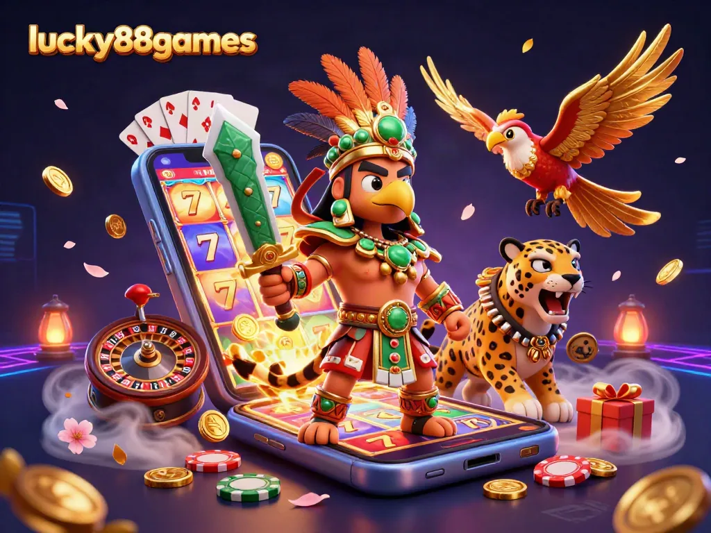 Experience thrilling spins at lucky88games with vibrant slot reels and dynamic gaming elements!