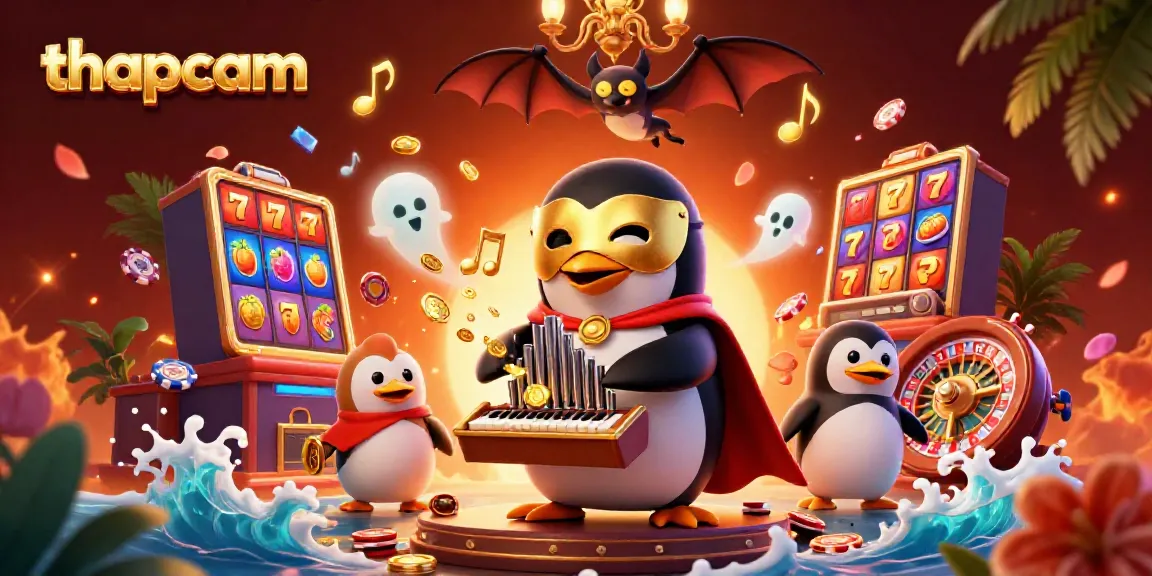 Thapcam offers exhilarating casino experiences with a penguin organist and dynamic gaming elements.