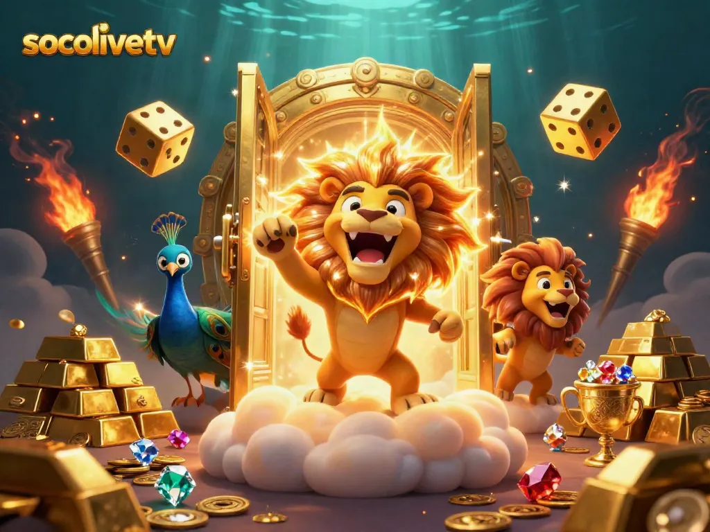 Experience immersive action with socolivetv, featuring dynamic casino elements and vibrant characters.