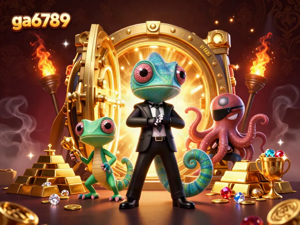 Experience high-stakes fun with iconic characters in ga6789’s vibrant casino scene.
