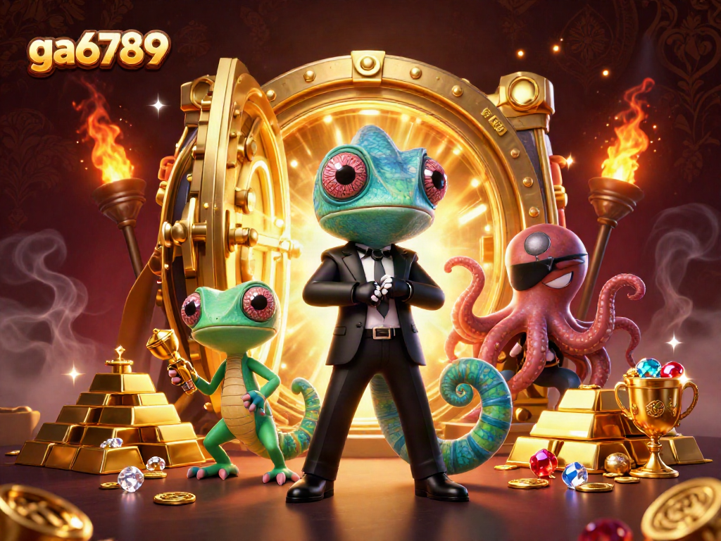 Experience high-stakes fun with iconic characters in ga6789’s vibrant casino scene.