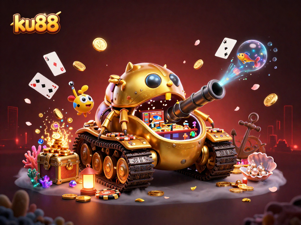ku88 players experience a vibrant casino adventure with golden beetle tank and treasures