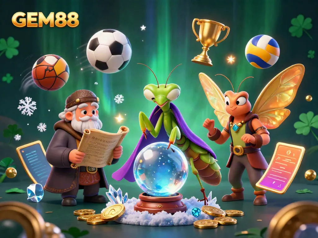 Explore thrilling betting options at GEM88 with captivating characters and dynamic game elements.