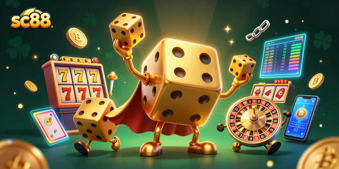 Experience thrilling wins with sc88's vibrant casino scene filled with playful characters and rich gaming elements.