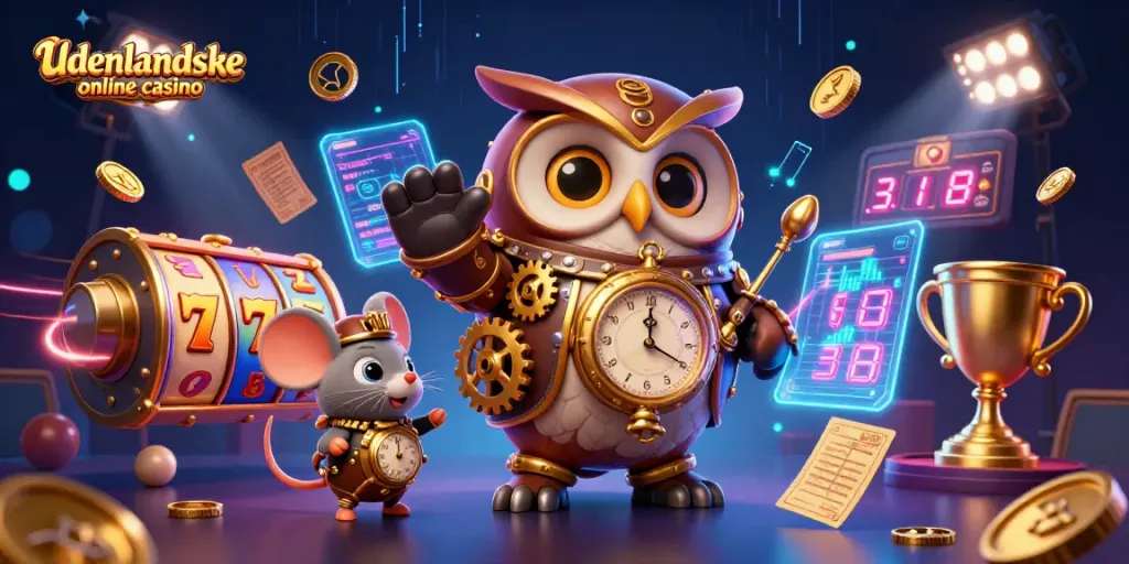 Experience the excitement of udenlandske online casino with vibrant characters and dynamic gaming elements.