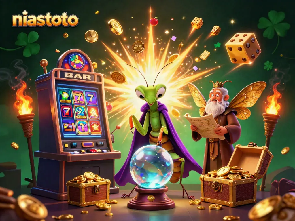 Slot jackpot dan nasib penuh warna dalam ilustrasi fantastis niastoto.