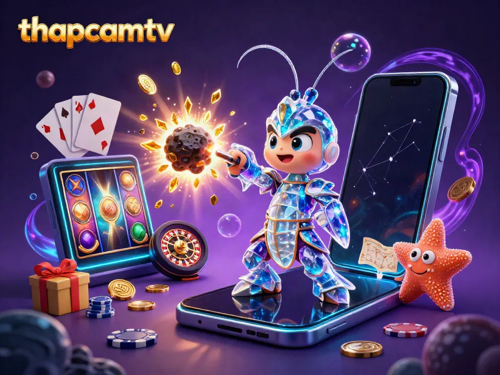 Experience thrilling action in thapcamtv with a dynamic scene of a galactic samurai amidst casino elements.