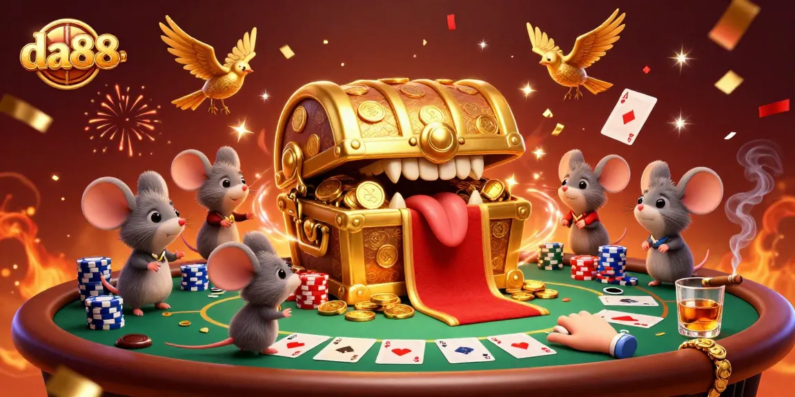Engage in exciting gameplay at da88 with a vibrant 3D casino experience showcasing poker elements.