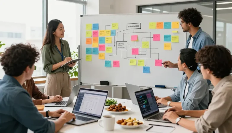 Collaboration at signo-media: A diverse team innovating in digital marketing.